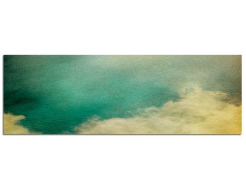 Augenblicke Wandbilder Keilrahmenbild Wandbild 150x50cm Himmel Wolken Sonnenlicht Vintage