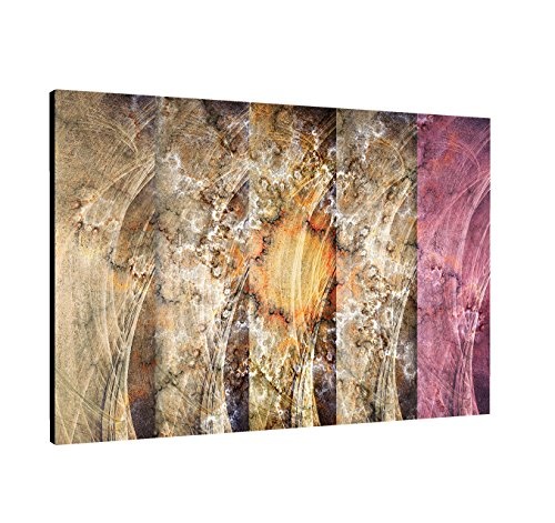 Kunstdruck Abstrakt415_100x70cm Leinwanddruck warme...