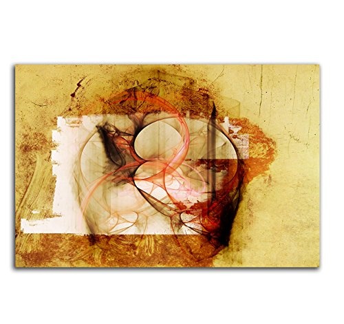 Bild auf Leinwand Abstrakt336_100x70cm Abstraktes Motiv - Die Königspforte -einteiliges Dekobild warme Farben Kunstdruck auf Keilrahmen