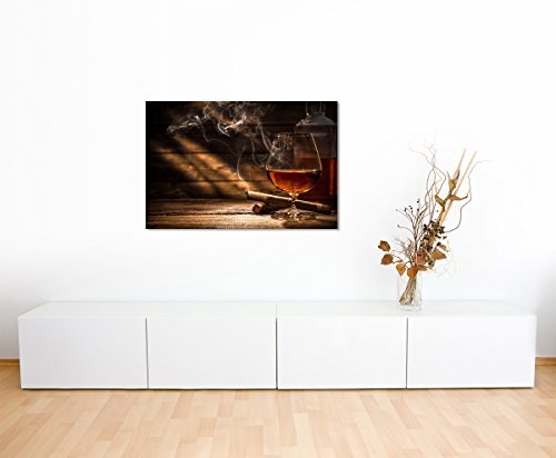Sinus Art Wandbild 120x80cm Künstlerische Fotografie - Cognac und Zigarren