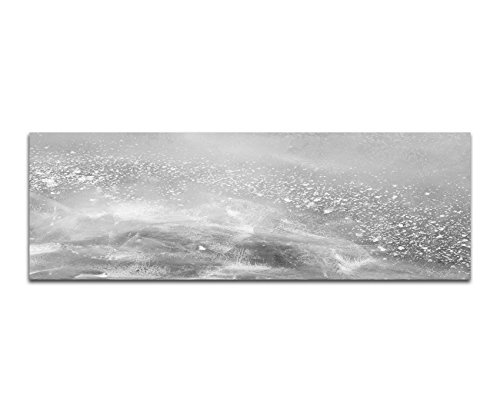 Augenblicke Wandbilder Keilrahmenbild Panoramabild SCHWARZ/Weiss 150x50cm Eis Schnee Kälte Winter