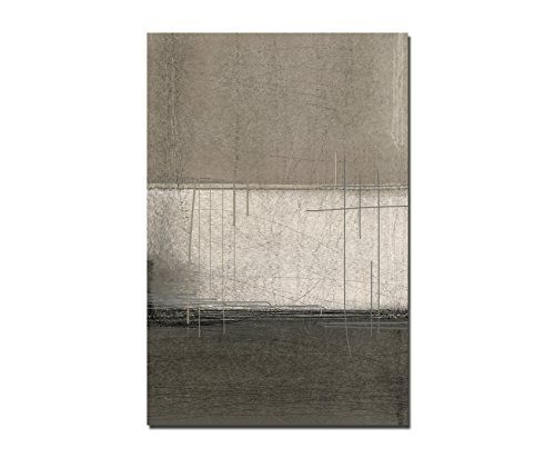 120x80cm - Fotodruck auf Leinwand und Rahmen Kunstmalerei abstrakt braun/beige - Leinwandbild auf Keilrahmen modern stilvoll - Bilder und Dekoration