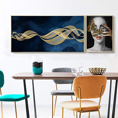 Neues Wohnzimmer Doppel Kombination Dekorative Malerei Nordic Kleines Frisches Restaurant Wandbild B & B Hotel Bedside Painting B 40 * 60 + 60 * 120