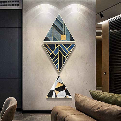 Nordic Wohnzimmer Dekorative Malerei Moderne Minimalistische Geometrische Abstrakte Kreative Dreieck Wandbild Licht Luxus Schlafzimmer Hängen Malerei Atmosphäre C 40 Cm Seite * 34,6 Cm hoch