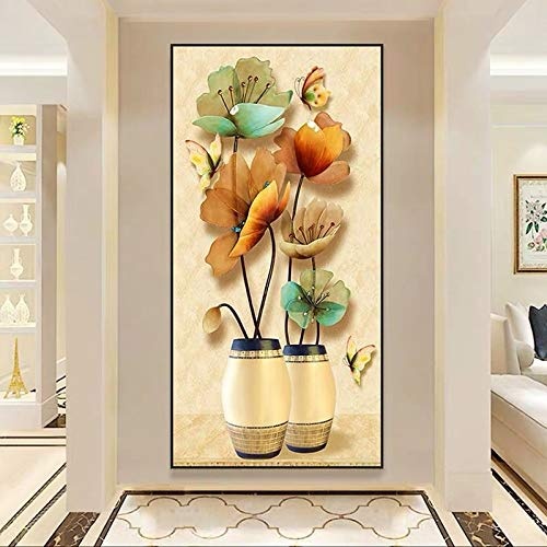 Dekoration Malerei Modernen Minimalistischen Korridor Gang Vertikales Wandbild Glück Feng Shui Nordic Wohnzimmer Wandmalerei Schmuck Lotus 40 * 80 Cm / 10 Mm