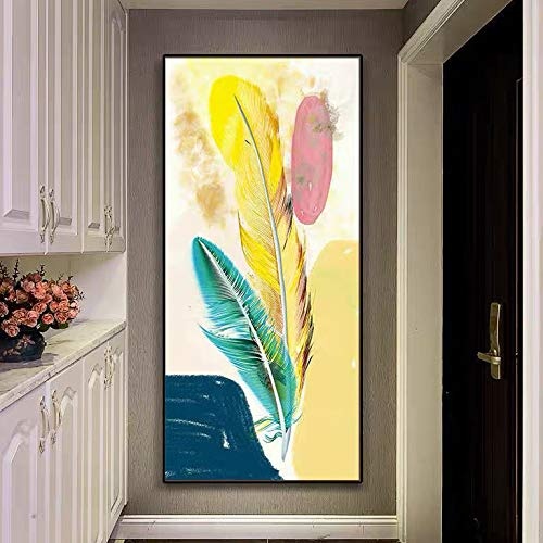 Dekoration Malerei Modernen Minimalistischen Korridor Gang Vertikales Wandbild Glück Feng Shui Nordic Wohnzimmer Wandmalerei Schmuck Lotus 40 * 80 Cm / 10 Mm