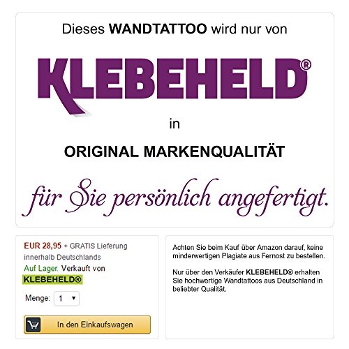 Klebeheld® Wandtattoo Augenblick (Farbe Weiss/Größe 100x33cm)