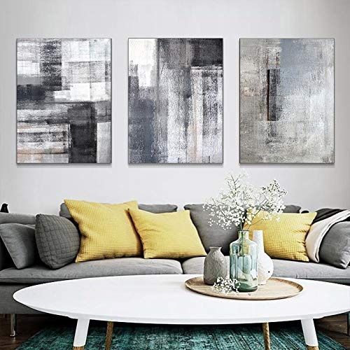 Abstrakte Malerei Moderne minimalistische nordische Wandmalerei Sofa Zurück Wandbild Kombination Triptychon A 50 * 70