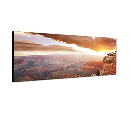 Augenblicke Wandbilder Leinwandbild als Panorama in 150x50cm Grand Canyon Sonnenaufgang Landschaft