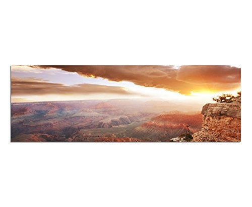 Augenblicke Wandbilder Leinwandbild als Panorama in 150x50cm Grand Canyon Sonnenaufgang Landschaft