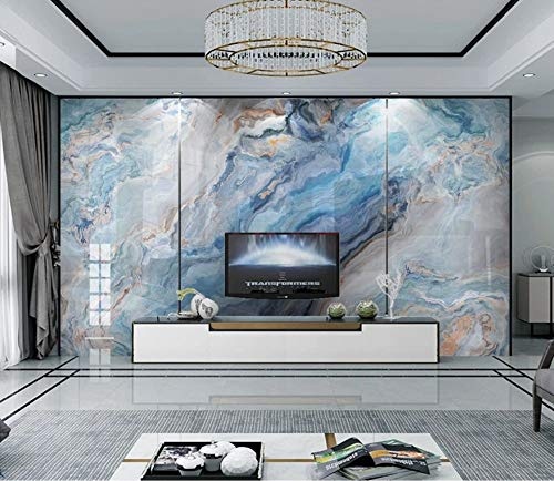 LWATML 3D Tapeten Mode Tapeten Hochwertigen Atmosphärischen Marmor Seidigen Hintergrund Tapeten Wohnkultur -250X193Cm