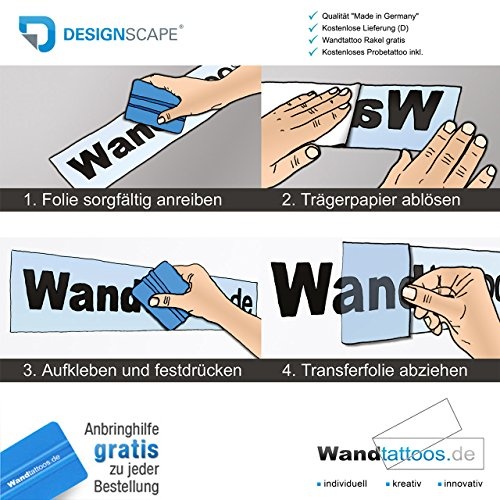 DESIGNSCAPE® Wandtattoo Augenblicke: Schöne Augenblicke sind das Glück des Lebens 60 x 21 cm (Breite x Höhe) pastell-blau DW801403-S-F99