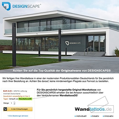 DESIGNSCAPE® Wandtattoo Augenblicke: Schöne Augenblicke sind das Glück des Lebens 60 x 21 cm (Breite x Höhe) pastell-blau DW801403-S-F99