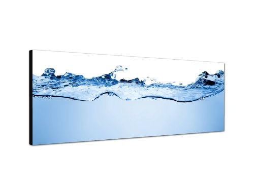 Augenblicke Wandbilder Keilrahmenbild Wandbild 150x50cm Wasser Unterwasser Welle Luftblasen