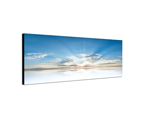 Augenblicke Wandbilder Keilrahmenbild Wandbild 150x50cm Wolkenschleier Sonne Wasser Spiegelung