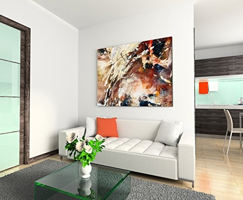 XXL Fotoleinwand 120x80cm Ölgemälde - abstrakt modern chic chic dekorativ schön deko schön deko e Augen auf Leinwand exklusives Wandbild moderne Fotografie für ihre Wand in vielen Größen