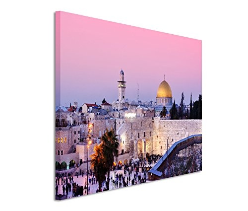 Sinus Art Leinwandbild 120x80cm Urbane Fotografie - Klagemauer in Jerusalem in Israel