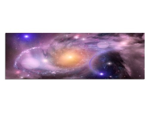 Augenblicke Wandbilder Keilrahmenbild Wandbild 150x50cm Weltall Sterne Galaxie Planeten