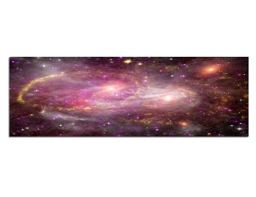 Augenblicke Wandbilder Keilrahmenbild Wandbild 150x50cm Galaxie Weltall Sterne Planeten