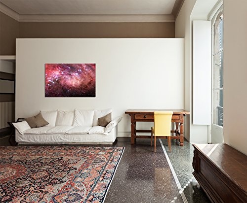 Augenblicke Wandbilder 120x80cm - Fotodruck auf Leinwand und Rahmen Weltall Galaxie Sterne Planeten - Leinwandbild auf Keilrahmen modern stilvoll - Bilder und Dekoration