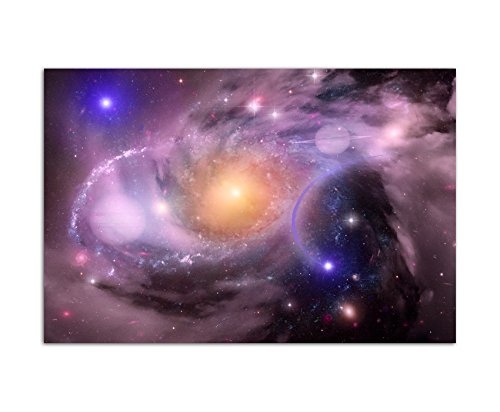 Augenblicke Wandbilder 120x80cm - Fotodruck auf Leinwand und Rahmen Sterne Weltall Galaxie