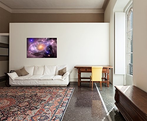 Augenblicke Wandbilder 120x80cm - Fotodruck auf Leinwand und Rahmen Sterne Weltall Galaxie