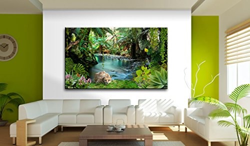 B&D XXL murando - Leinwandbilder Dschungel 150x90 cm - Bild für die Selbstmontage - Wandbilder XXL - Kunstdruck - Tiere Natur Wildheit 030112-67