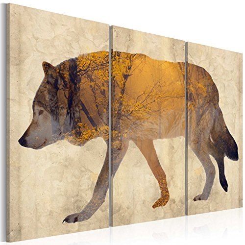 murando - Bilder 135x90 cm Vlies Leinwandbild 3 Teilig Kunstdruck modern Wandbilder XXL Wanddekoration Design Wand Bild - Tiere Fuchs g-A-0095-b-e