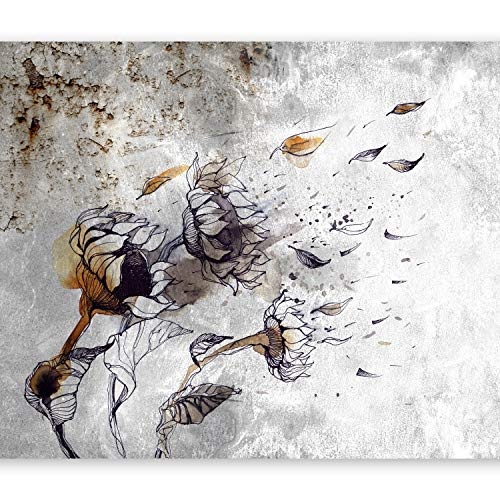 murando - Fototapete 300x210 cm - Vlies Tapete - Moderne Wanddeko - Design Tapete - Wandtapete - Wand Dekoration - Sonnenblume Wind b-A-0171-a-d