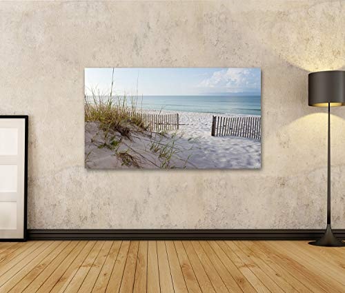 islandburner Bild Bilder auf Leinwand Landschaft der Dünen, Strand und Ozean bei Sonnenaufgang am Golf von Mexiko Wandbild, Poster, Leinwandbild EFY