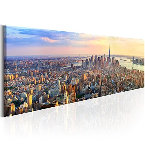 murando - Bilder 150x50 cm Vlies Leinwandbild 1 TLG Kunstdruck modern Wandbilder XXL Wanddekoration Design Wand Bild - New York City Stadt NY d-B-0086-b-b