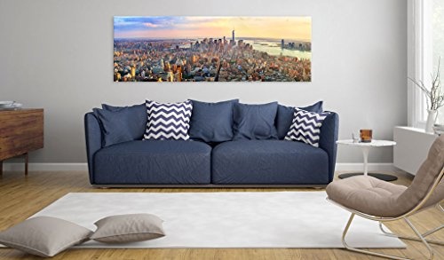 murando - Bilder 150x50 cm Vlies Leinwandbild 1 TLG Kunstdruck modern Wandbilder XXL Wanddekoration Design Wand Bild - New York City Stadt NY d-B-0086-b-b