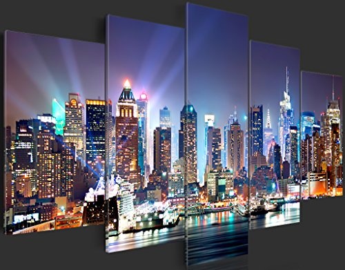 murando - Acrylglasbild New York 100x50 cm - 5 Teilig - Glasbilder - Wandbilder XXL - Wandbild - Bilder d-B-0056-k-m