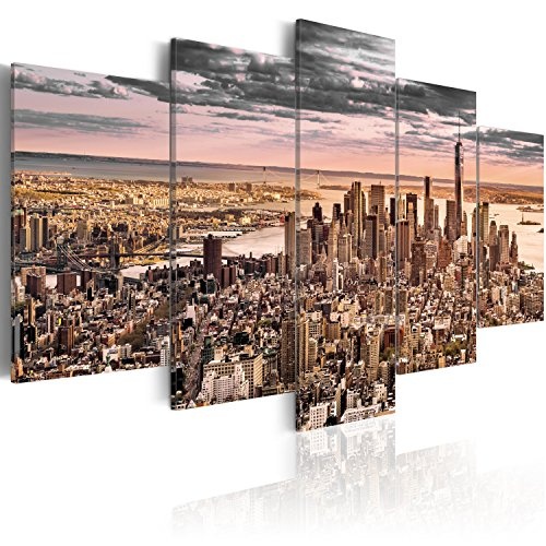 murando - Acrylglasbild New York 200x100 cm - 5 Teilig -...