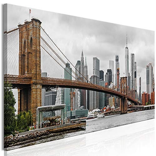 murando - Bilder Stadt New York 150x50 cm Vlies Leinwandbild 1 TLG Kunstdruck modern Wandbilder XXL Wanddekoration Design Wand Bild - Manhattan Skyline d-B-0259-b-b