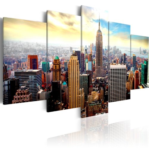 murando - Bilder 200x100 cm Vlies Leinwandbild 5 tlg Kunstdruck modern Wandbilder XXL Wanddekoration Design Wand Bild - New York 030211-62