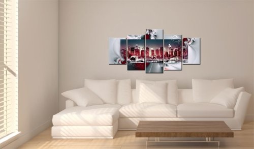 murando - Bilder 100x50 cm Vlies Leinwandbild 5 tlg Kunstdruck modern Wandbilder XXL Wanddekoration Design Wand Bild - New York 051450