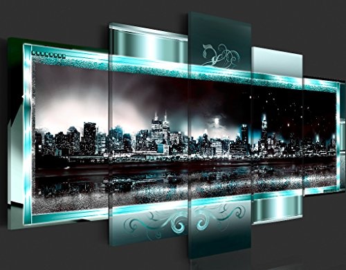 murando - Acrylglasbild New York 200x100 cm - 5 Teilig - Bilder Wandbild - modern - Decoration - City Stadt d-C-0016-k-m