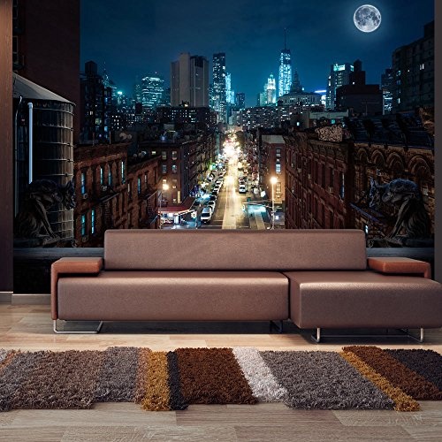 murando - Fototapete 350x256 cm - Vlies Tapete - Moderne Wanddeko - Design Tapete - Wandtapete - Wand Dekoration - City NY NYC New York Stadt bei Nacht d-A-0028-a-a