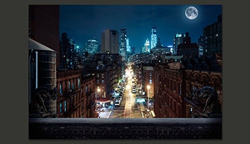 murando - Fototapete 350x256 cm - Vlies Tapete - Moderne Wanddeko - Design Tapete - Wandtapete - Wand Dekoration - City NY NYC New York Stadt bei Nacht d-A-0028-a-a