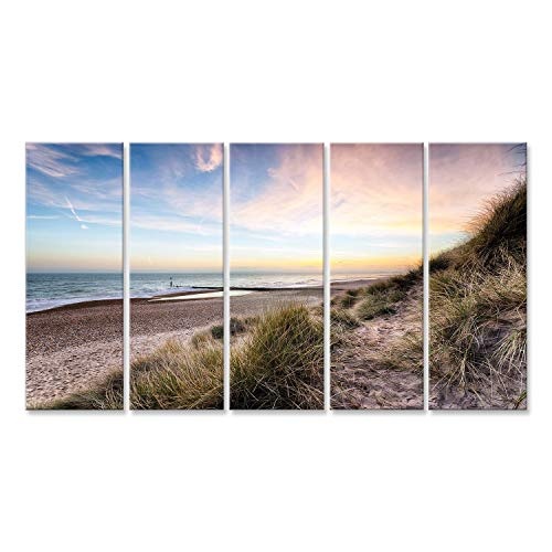 islandburner Bild Bilder auf Leinwand Dünen Meer Sand Poster, Leinwandbild, Wandbilder