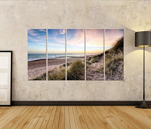islandburner Bild Bilder auf Leinwand Dünen Meer Sand Poster, Leinwandbild, Wandbilder
