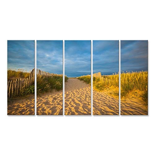 islandburner Bild Bilder auf Leinwand Weg zum Meer Dünen Sand Nordsee Poster, Leinwandbild, Wandbilder