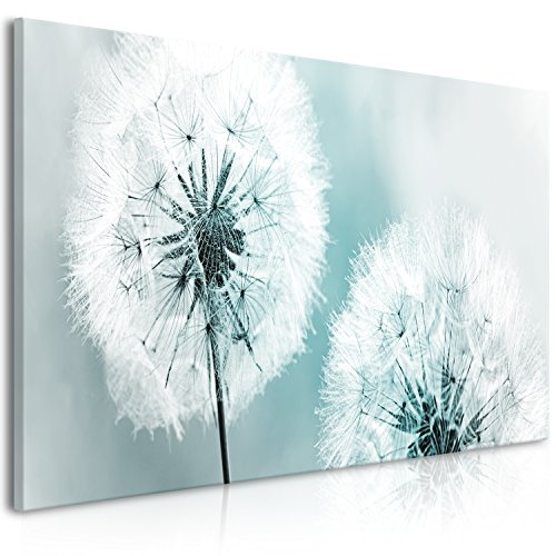 murando - Bilder Pusteblume 100x45 cm Vlies Leinwandbild 1 TLG Kunstdruck modern Wandbilder XXL Wanddekoration Design Wand Bild - Blumen Natur grau blau Pusteblumen b-B-0262-b-d