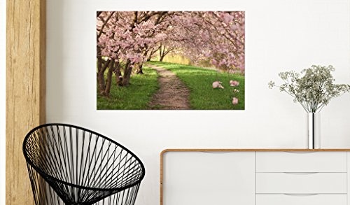 murando Bilder 120x80 cm - Leinwandbilder - Fertig Aufgespannt - 1 Teilig - Wandbilder XXL - Kunstdrucke - Wandbild - Poster Landschaft Natur Bäume c-B-0131-b-b