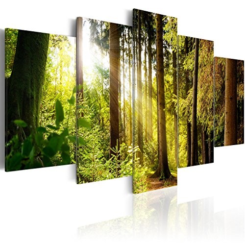 murando Akustikbild Wald Bäume 225x112 cm Bilder...
