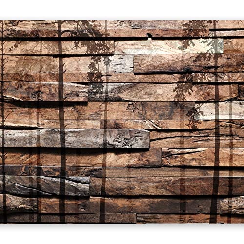 murando - Fototapete 350x256 cm - Vlies Tapete - Moderne Wanddeko - Design Tapete - Wandtapete - Wand Dekoration - Baum Holz Bretter f-A-0382-a-b