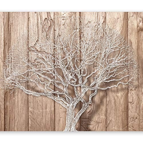 murando - Fototapete 350x256 cm - Vlies Tapete - Moderne Wanddeko - Design Tapete - Wandtapete - Wand Dekoration - Baum Natur Brett Holz Landschaft b-C-0044-a-d