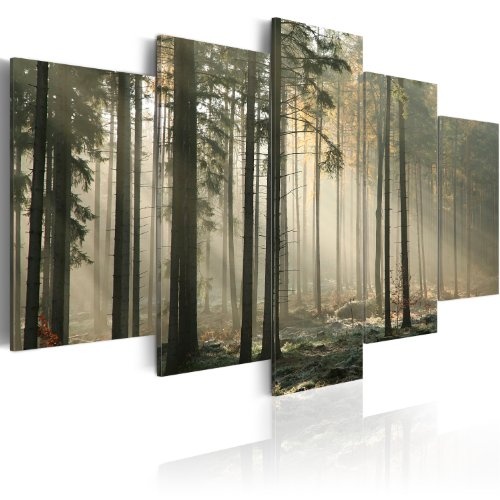 murando - Bilder Wald 225x112 cm Vlies Leinwandbild 5 TLG...