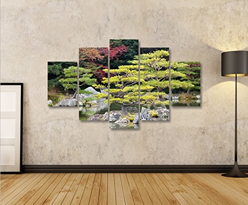 islandburner Bild Bilder auf Leinwand Japanischer Garten V2 MF XXL Poster Leinwandbild Wandbild Dekoartikel Wohnzimmer Marke